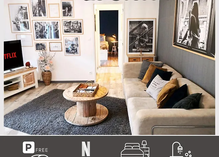 Le Cocoon St Lo - Netflix - Wifi - Parking Gratuit - Lit Queen Size 160X200 - Entree Autonome - Appartement Prive